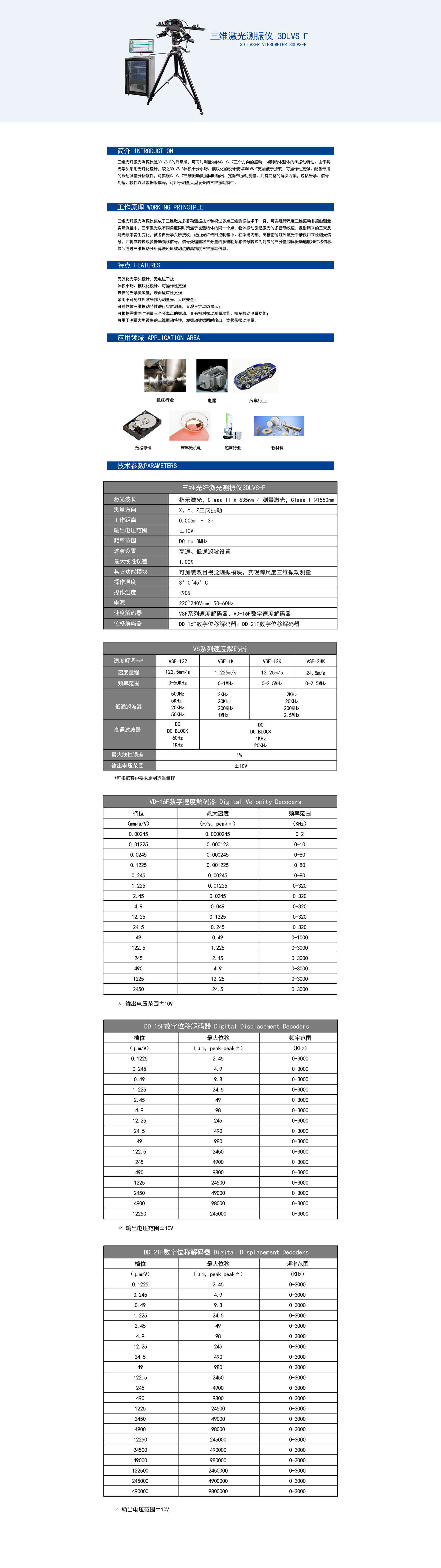 三维激光测振仪3DLVS-B